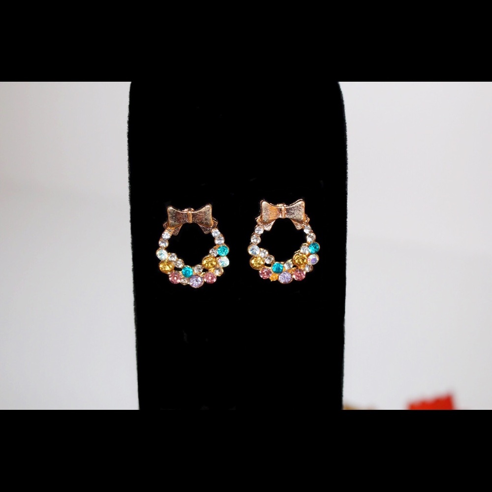 Christmas Wreath Earrings NWOT